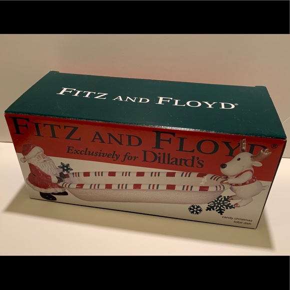FITZ & FLOYD CANDY CHRISTMAS TIDBIT DISH. - Picture 1 of 13